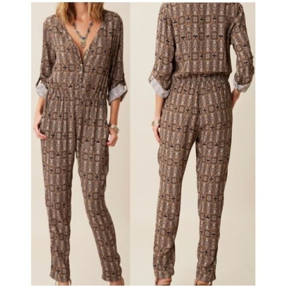 Sam & Lavi Pants - Sam & Lavi NEW Bahari Deco Tribe Printed Jumpsuit Rayon USA Printed Size XS